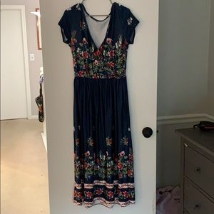 Blue floral dress